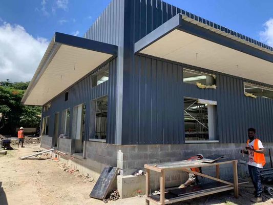 Mehrgeschossige Stahlvorhergestellte Strukturen Überkopfkrane Gebäude mit Baldachin mit Mezzanine Muster Anpassung