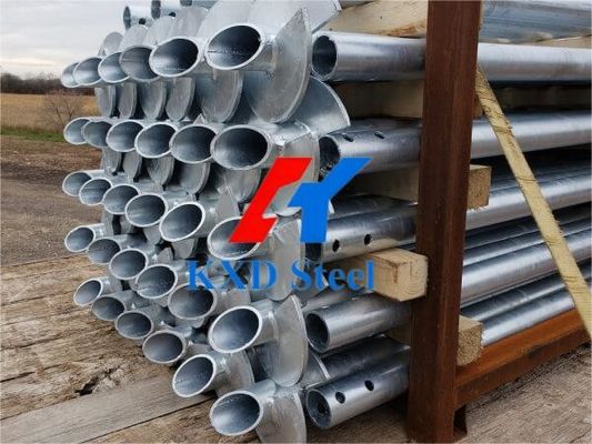 Hot Dip Galvanized Prefab Stahl Boden Pile Foundation System Schraube Helical Anker Schraube