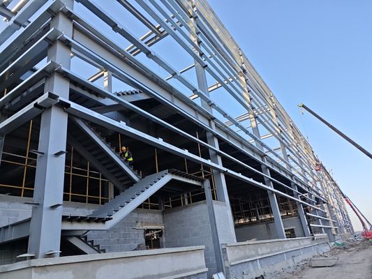Dekorative Aluminiumplatten und Glasvorhang Wand entworfen moderne Fertigstahlkonstruktion gewerbliche Gebäude