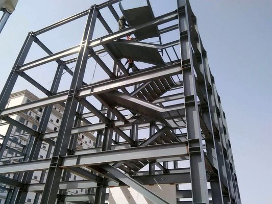 3-5 Stockwerke Fertigwerk Stahlrahmen Lagerhäuser Büros Einkaufszentrum Gewerbehäuser