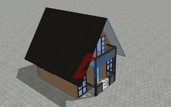 Luxusmoderne Villa 6x6m 36 Quadratmeter 2 Stockwerke Stahlhaus Kabine