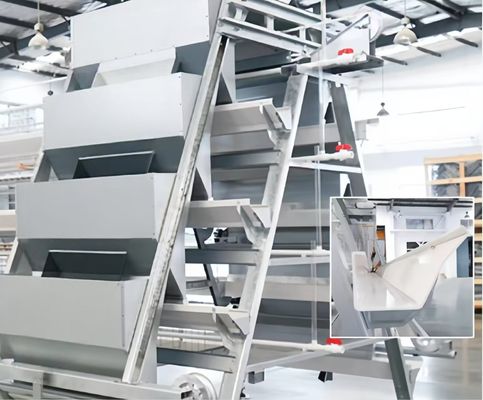 H Typ 4 Hühnerkäfig Automatisches Geflügel Batteriekäfig Geflügelgeräte