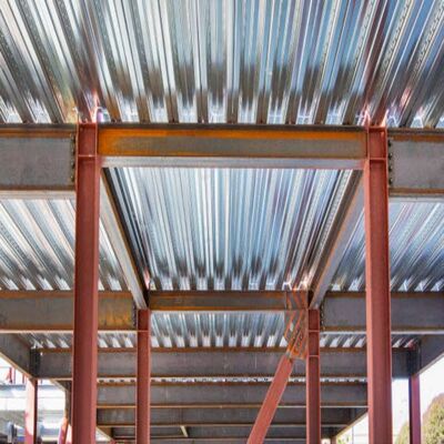 High-strength steel prefab steel building with 50+ years lifespan and customizable design for industrial and commercial use